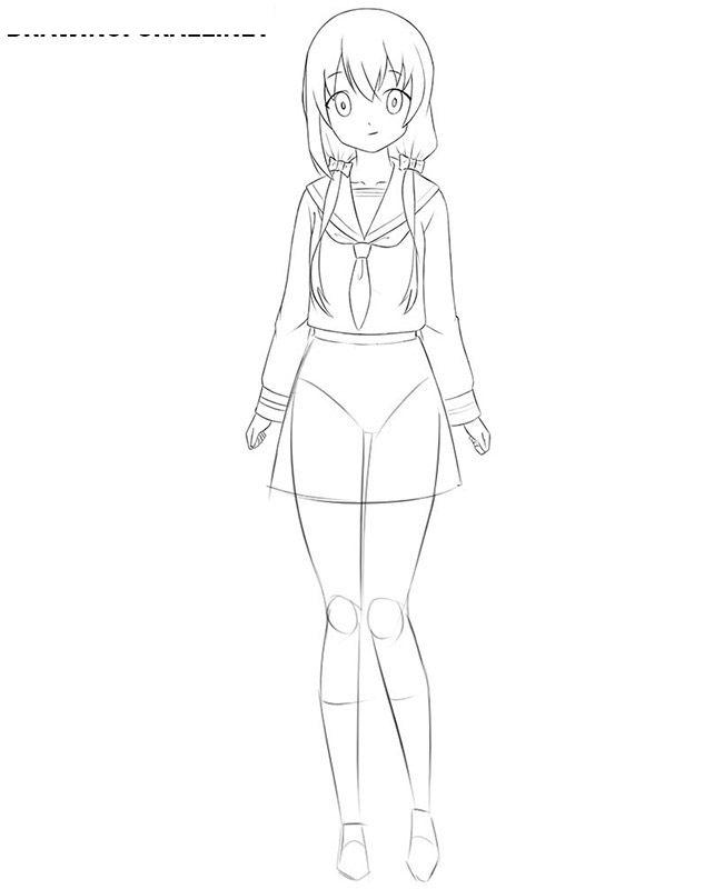 可爱的动漫女孩绘画教程