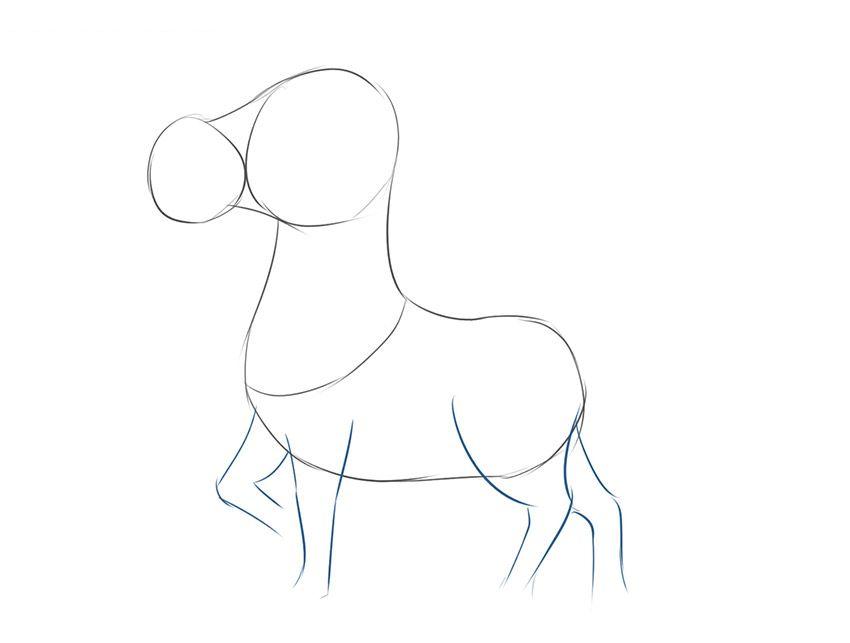 如何一步一步画卡通斑马