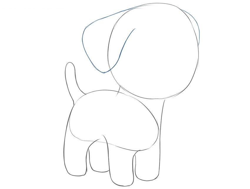 如何画一只简单可爱的狗